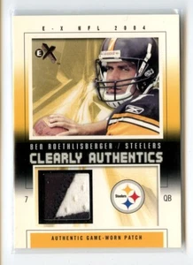 Ben Roethlisberger 2004 Fleer E-X Clearly Authentics Game-Worn Patch /90 Rookie - Bild 1 von 2
