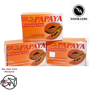 3X Original RDL Papaya All Natural Whitening Soap with Vitamin A, C and E - Bild 1 von 5
