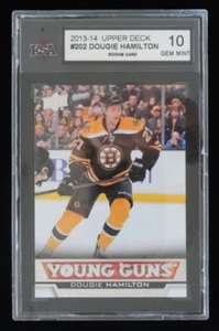 2013-14 Upper Deck Young Guns #202 Dougie Hamilton Rookie RC KSA 10 - Picture 1 of 2