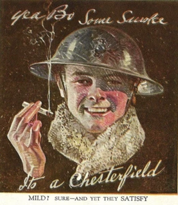 Chesterfield Zigaretten Adv. 'Yea Bo Some Smoke. Es ist ein Chesterfield." DB. UNP. - Bild 1 von 3