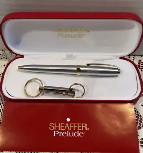Penna a sfera SHEAFFER vintage White Dot Prelude con scatola e portachiavi - Foto 1 di 4