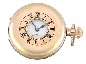 Antique MOERIS - Swiss 15 Jewels - Gold Filled Half Demi Hunter Pocket Watch - Picture 1 of 7