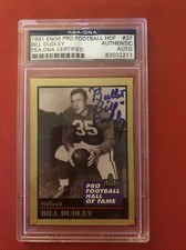 1991 Enor Pro Football HOF #37 Bill Dudley HOF Signed Auto PSA/DNA CERTIFIED