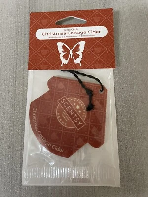 Scentsy Scent Circle Hanging Car Air Freshener Christmas Cottage Cider - Image 1 of 2