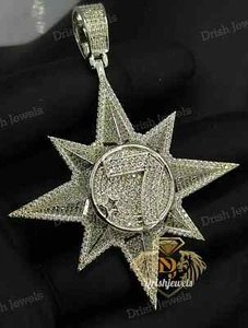 Five-Percent Nation Five Percenter 7 Number Allah Islamic Pendant 925 Silver - Picture 1 of 14