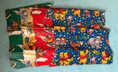 Vintage 1980s Disney Winnie The Pooh Christmas Gift Wrap - Image 1 of 4