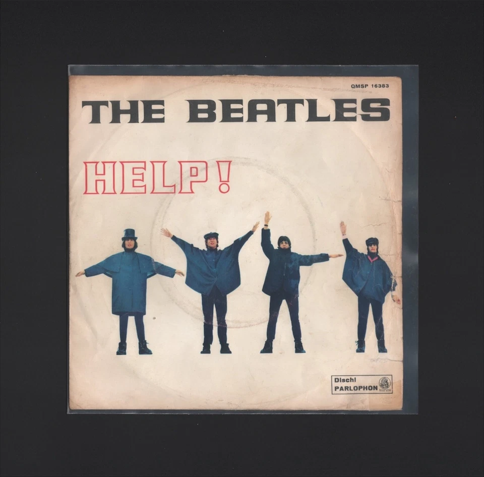7" THE BEATLES "HELP!" 1965 Parlophon 45 RPM Italy - Imagen 1 de 2