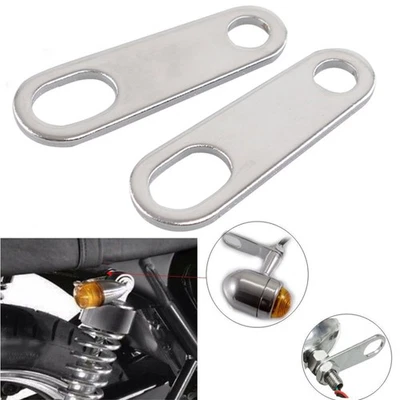 Soporte amortiguador reubicador señal de giro trasero motocicletas café corredor cromo Foto 1 de 4