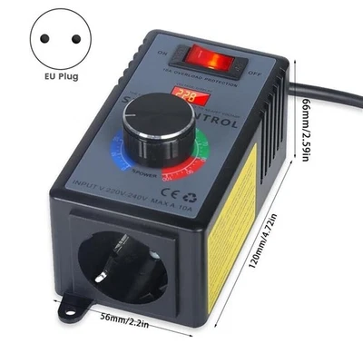 Motor Speed Controller Switch AC 220V-240V Real-time Voltage Display UK Plugs ~ - Image 1 of 4