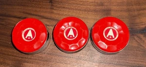 American Shuffleboard Set Of 3 Red Large Pucks - Picture 1 of 5