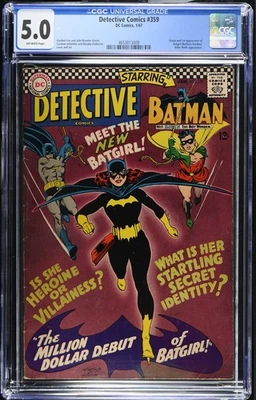 Detective Comics #359 - DC Comics 1967 CGC 5.0 Origin and 1st appearance of Batg - Image 1 of 2