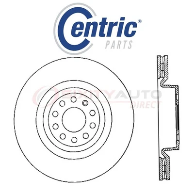 Centric C-TEK Disc Brake Rotor for 2007-2016 Volkswagen Eos 2.0L 3.2L L4 V6 cy Foto 1 de 4
