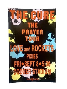 The Cure Prayer Tour Original 9/8/1989 Concert Poster ! Dodger Stadium Show - Picture 1 of 7