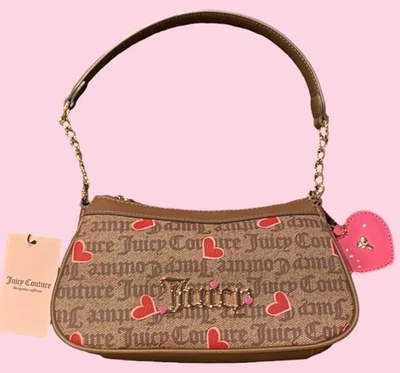 Juicy Couture I Heart Juicy Bolso de Hombro Cartera - Chino Castaño Foto 1 de 3