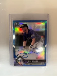 Bowman Chrome Rookie Auto Blue Refractor 2018/150 Ryan McMahon #CRA-RM Auto RC - Imagen 1 de 2