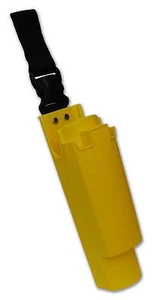 Cubo profesional amarillo de limpieza de ventanas en un cinturón / cubo de cadera / compañero - Imagen 1 de 2