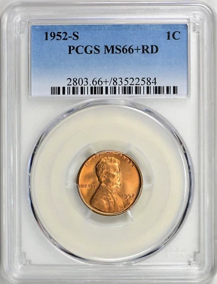 1952-S  Lincoln Cent PCGS MS66+RD - Image 1 of 3