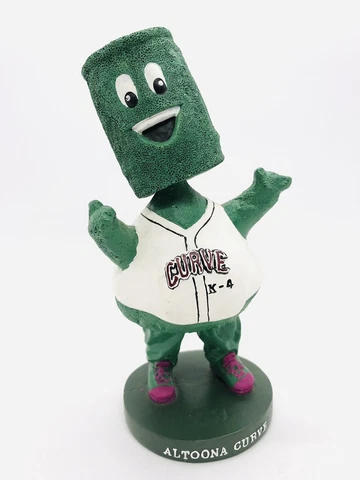 Altoona Curve Mascot Steamer SGA Bobble STEAMER K-4 WHITE JERSEY BOBBLE HEAD Cover
