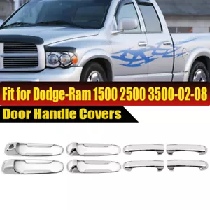 6x Chrome Door Handle Covers For 02~08 Dodge Ram 1500 / 2003~2009 Ram 2500 3500 - Foto 1 di 12