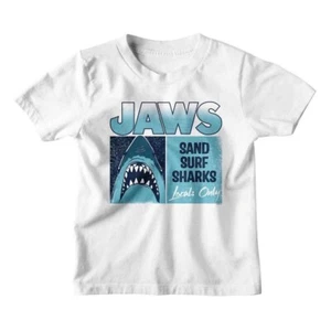 Jaws Movie KIDS T-Shirt Toddler LOCALS ONLY New Official SOFT White Cotton - Picture 1 of 3