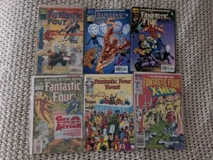 Lot Of 6 Fantastic Four Comics Marvel Annual Roast, X-Men, Action Hour Bag Board - Picture 1 of 3