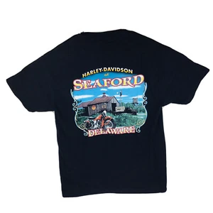 VTG 2001 Harley Davidson Motorcycles Black Cotton Shirt Size Large Made In USA - Picture 1 of 9