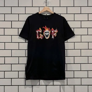 GIFTS OF FORTUNE FLAMING SKULL T-SHIRT BLACK - Picture 1 of 3