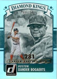 2016 Donruss Stat Line Career Red Sox Baseball Card #4 Xander Bogaerts DK /281