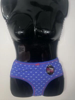 Saramax Blue Red White Brief  Cotton Panty Sissy Knickers Underwear Size Small - Image 1 of 3