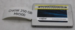 Crucial by Micron MX500 SATA III 2.5" SSD 250GB CT250MX500SSD1 *Used & Wiped* - Photo 1/3