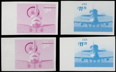 1998, USA , SPACE SHUTTLES, IMPERF PROOFS IN MAGENTA AND CYAN, SC. #3261-62P - Image 1 of 2