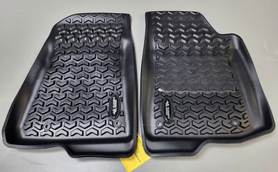 Rugged Ridge Front Floor Liner Kit Black 12987.43 for 18-20 Jeep Wrangler JL - Image 1 of 4