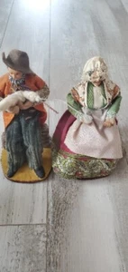 Vintage  Glay Terracotta Couple France Collectable - Picture 1 of 9