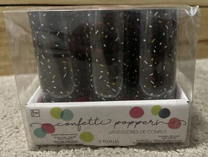 Metallic Multi Color Konfetti Poppers 12 Pack Spring Loaded - Bild 1 von 5