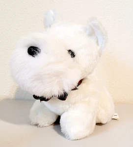 Vintage 1987 Commonwealth Lush White SCOTTISH TERRIER Dog Stuffed Plush 10" - Picture 1 of 6