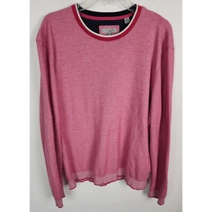 Ted Baker London Men's Sz. 6 (3XL) Pink & White Crew Neck Sweatshirt - Picture 1 of 6