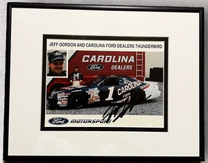 Jeff Gordon CAROLINA FORD MOTORSPORT #1 1991 signed VINTAGE NASCAR photo JSA COA - Picture 1 of 5