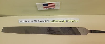 Nicholson 10" Flat Mill Bastard File 08642 21839 Novo (Blem com manchas de ferrugem) EUA - Imagem 1 de 4