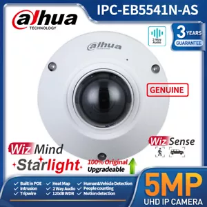 US Dahua 5MP WizMind Fisheye Starlight IP Camera Built-in Mic PoE IPC-EB5541N-AS - Picture 1 of 24