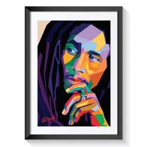 Bob Marley Poster Print Pop Reggae Music Retro Abstract Wall Art A3 A4 A5 Sizes - Picture 1 of 16