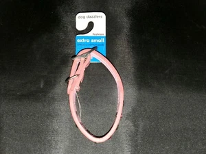 Dog Dazzelers Fashion Extra Small Pink Dog Collar - Picture 1 of 7