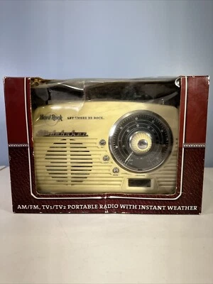Hard Rock Cafe Studebaker AM/FM TV1/TV2 Portable Radio New in Box - Image 1 of 4