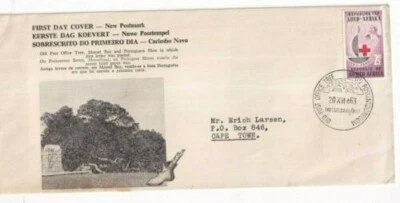 South Africa 1963 Old Post Office Tree and Shoe FDC Old Post Office Tree cancel - Image 1 of 2