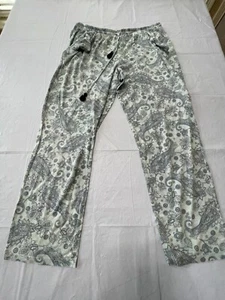 Lucky Brand PJ Pajama Pants Women’s Blue Paisley Print Pull Medium M -706 - Picture 1 of 6