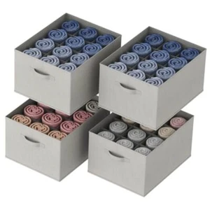 Jeans Organizer for Closet, Large Size Pants Storage Bins 12 Cell, Foldable 4 - Picture 1 of 7