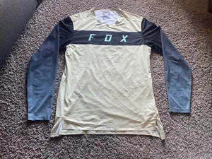 Camiseta de manga larga Fox Racing Flexair para hombre grande Arcadia beige negra como nueva Bicicleta - Imagen 1 de 11