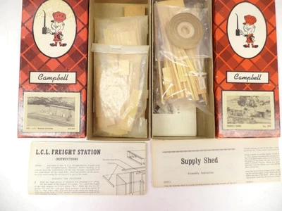 Campbell HO Freight Station + Hand Car Shed Building kits,, (lot sb) - Image 1 of 3