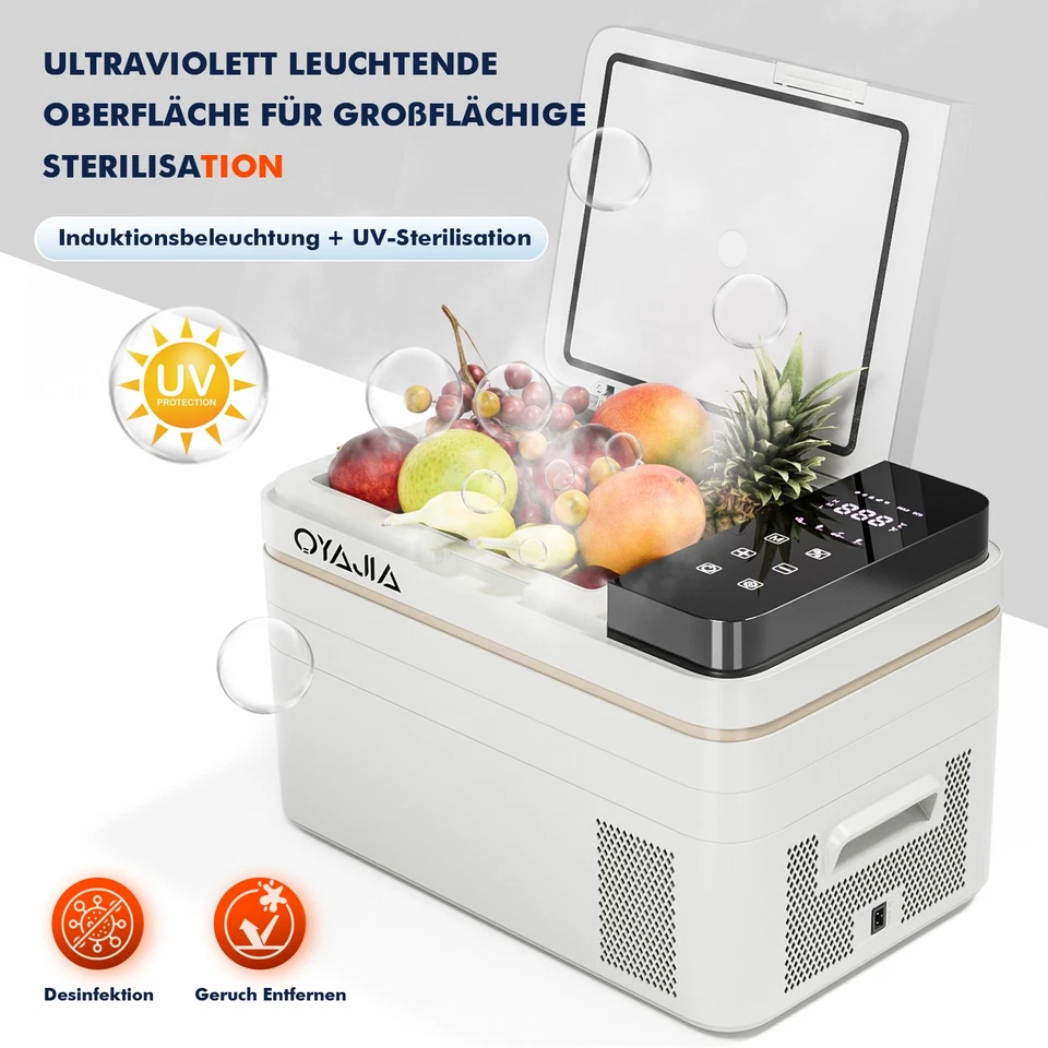 Kompressor Kühlbox Tragbare Gefrierbox 28L für Auto Camping ±20°C APP 12/24V DE - Bild 1 von 4