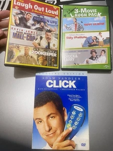 7 Dvd lot Click Grown Ups Zookeeper Mall Cop Happy Gilmore Madison BOGO 30% off - Foto 1 di 1
