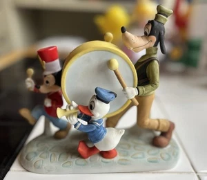Figura Cerámica Mickey Mouse Donald Goofy Banda Marchante De Colección 1976 Walt Disney - Imagen 1 de 7
